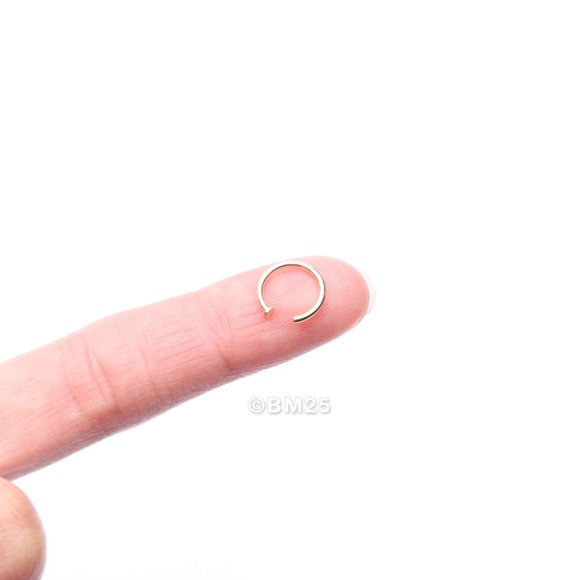 14 Karat Gold Basic Nose Hoop Ring - Picture 2 of 5